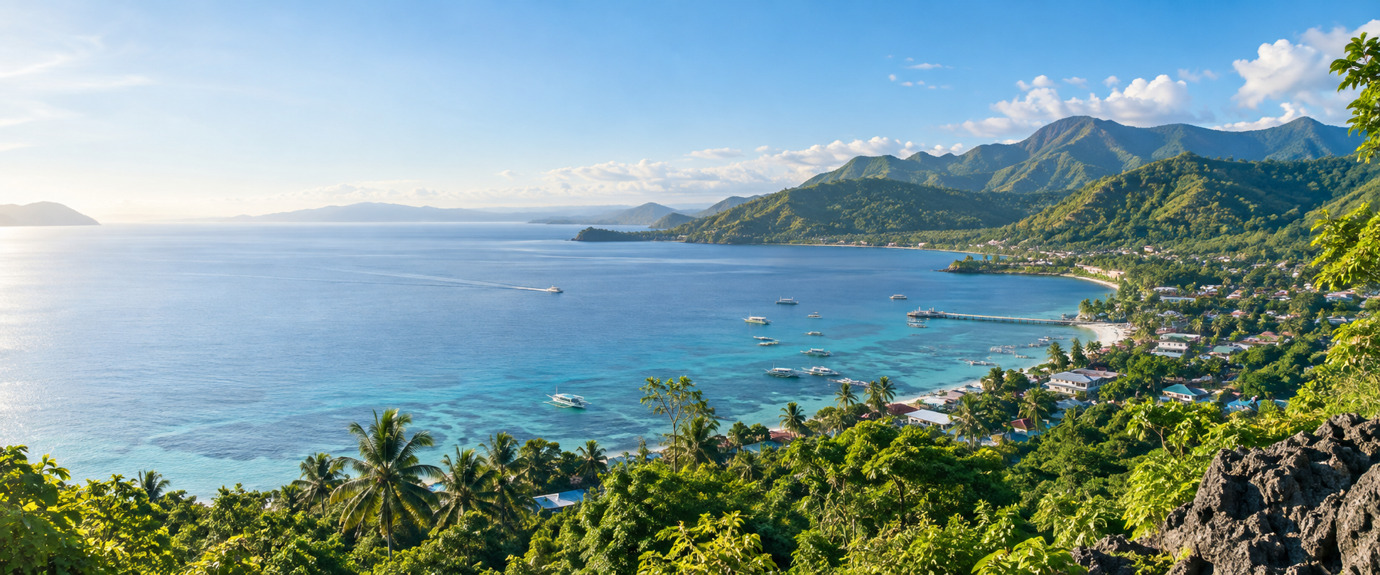 Coastal landscape in the Visayas, Philippines